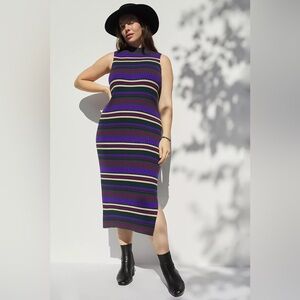 Dolan Knit Striped Midi Dress